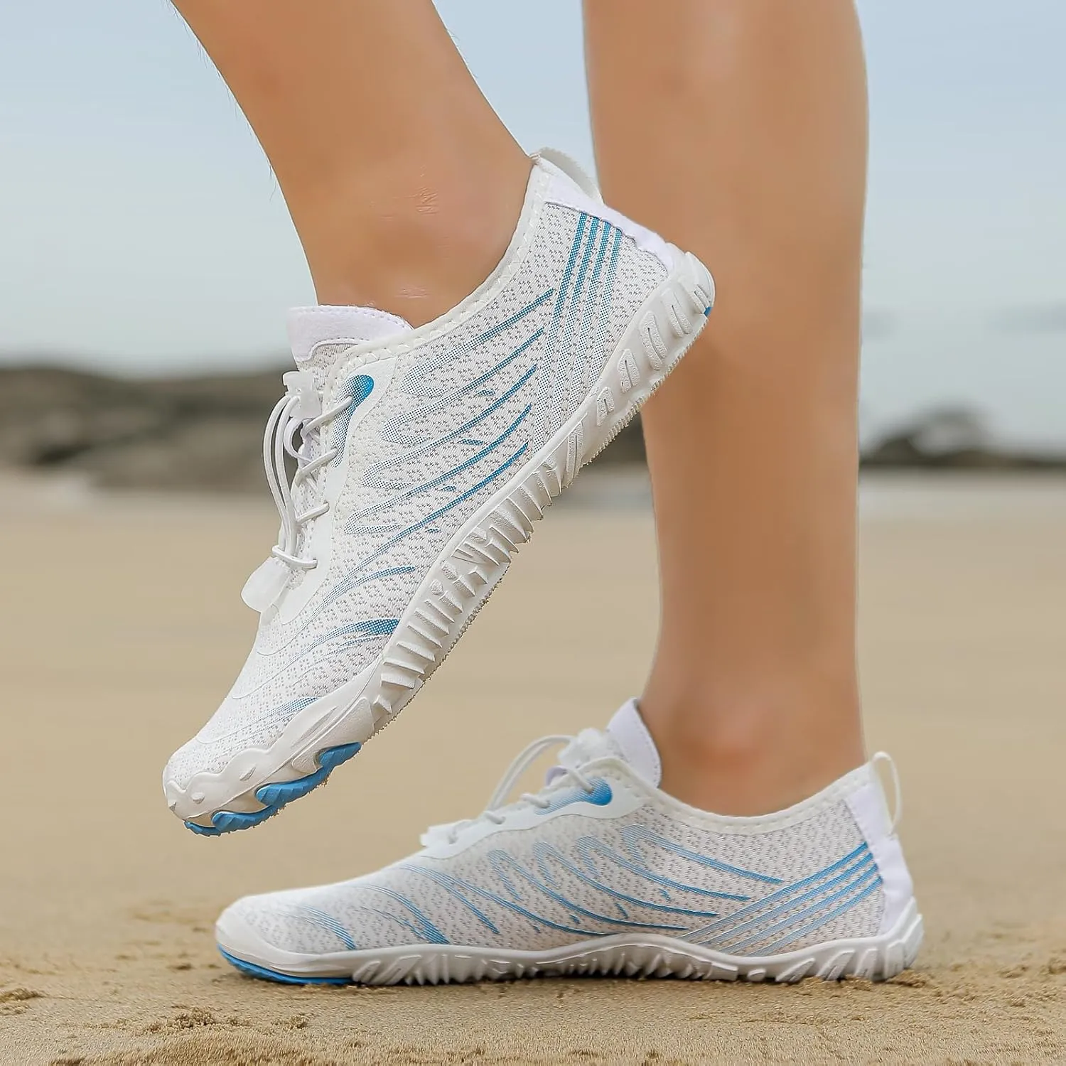 Breathable Barefoot Shoes for Women Men, Quick Dry Zero Drop Trail Running Shoes, Outdoor Athletic Hiking Sports Footwear Summer Beach Swim Surfing with Non-Slip Sole & Wide Toe Box