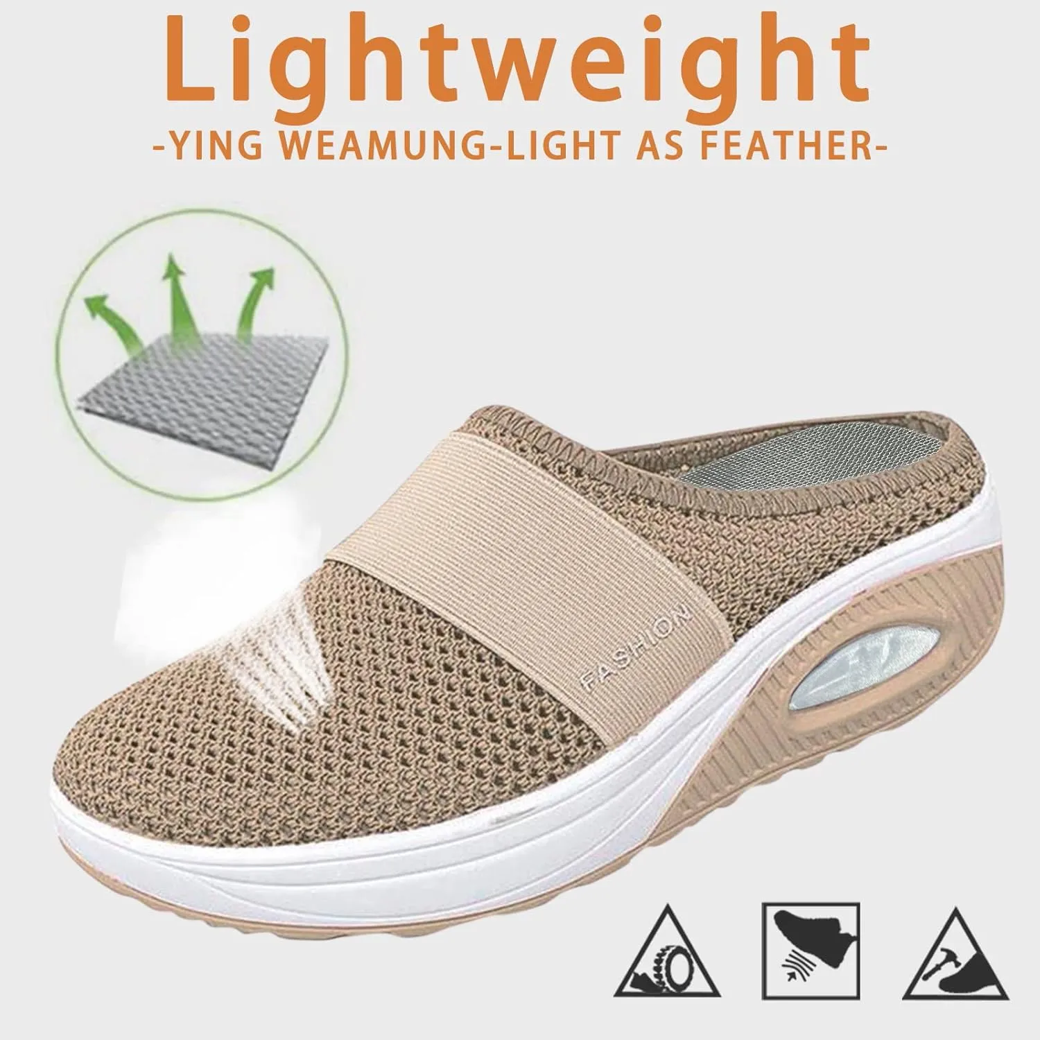 Cathalem Orthopedic Sneakers for Women, Women's Air Cushion Slip-On Walking Shoes Orthopedic Diabetic Walking Shoes
