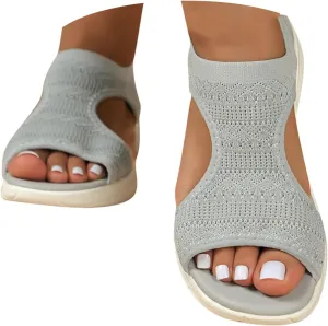 Eduavar Sandals for Women Casual Summer, Womens Sandals Casual Summer Closed Toe Sandals Plarform Sandals with Back Strap