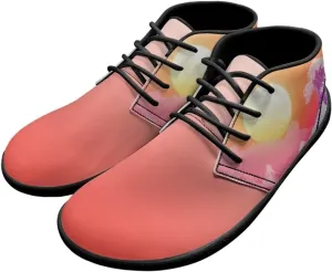 Forchrinse Beautiful Sun Pink Sky Print Mens Boots Causal Sneakers Shoes Lace up Mid Top Chukka Boots US 6-14,Office,Work,Party,Travel