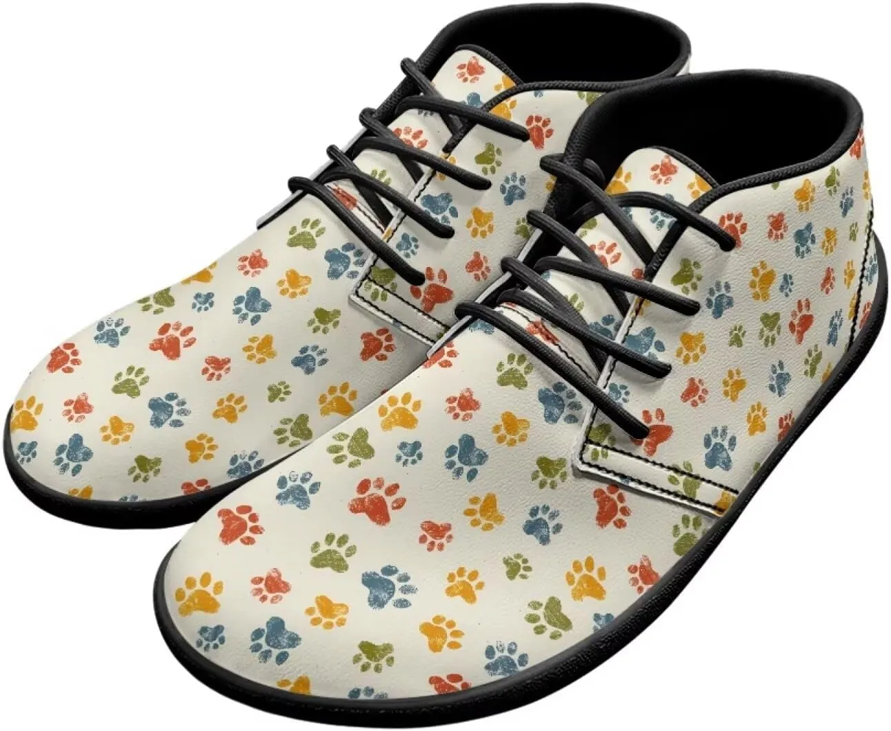 Forchrinse Blood Skull Print Mens Causal Flat Leather Shoes Slip on Mid Top Walking Shoes Dark Gothic Sneakers for Men Fashion Chukka Boots