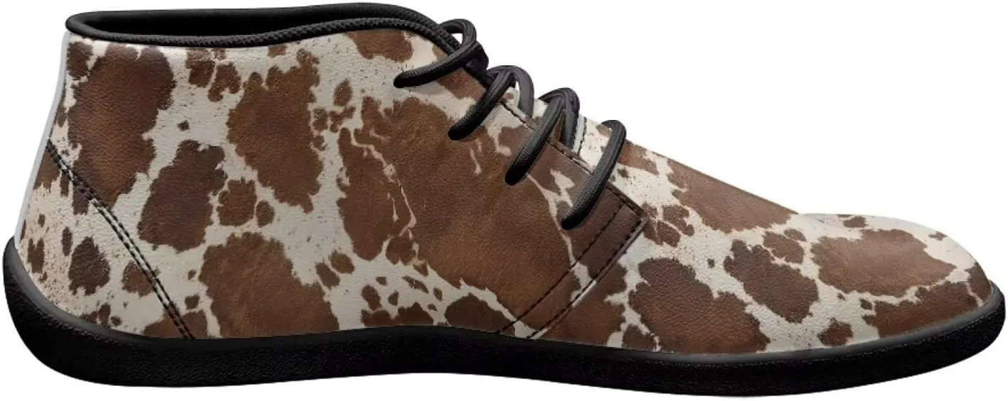 Forchrinse Blood Skull Print Mens Causal Flat Leather Shoes Slip on Mid Top Walking Shoes Dark Gothic Sneakers for Men Fashion Chukka Boots