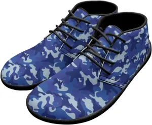 Forchrinse Hawaiian Palm Orange Sky Print Chukka Boots for Men Leather Loafer Walking Shoes Lightweight Wide Toe Dress Office Work Shoes US 6-14