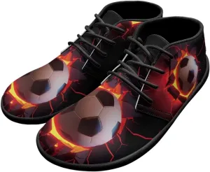 Forchrinse White Baseball Men's Waterproof Boots Mid Top Sneakers Shoes for Men - Causal Sports Fan Baseball Shoes Indoor Outdoor Leather Shoes with Rubber Sole