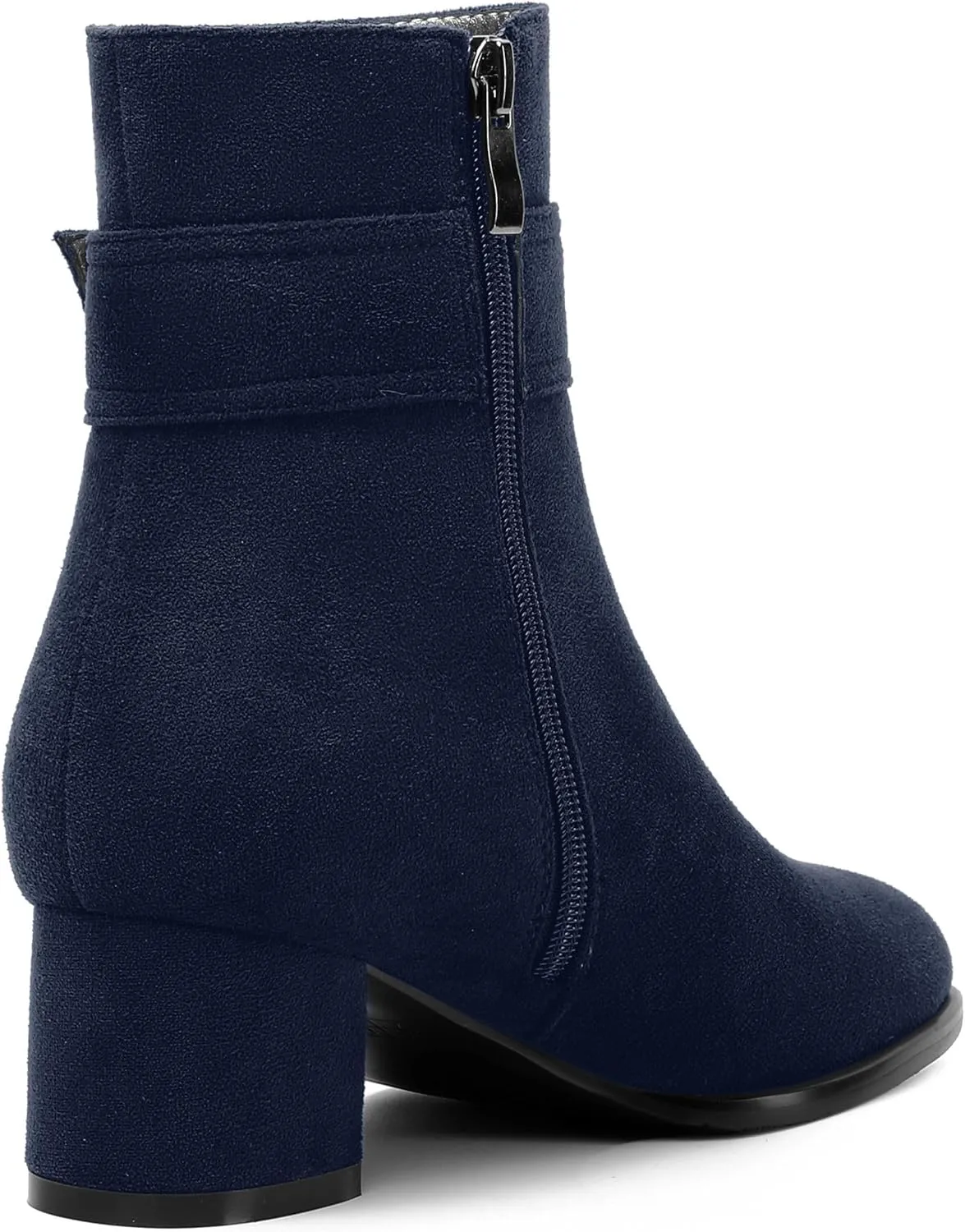 MOVINSTEPS Ankle Boots for Women Low Chunky Heel Wide Width Suede Short Booties Comfortable Casual Business Fashion Dressy Fall Winter Boots 2 Inch