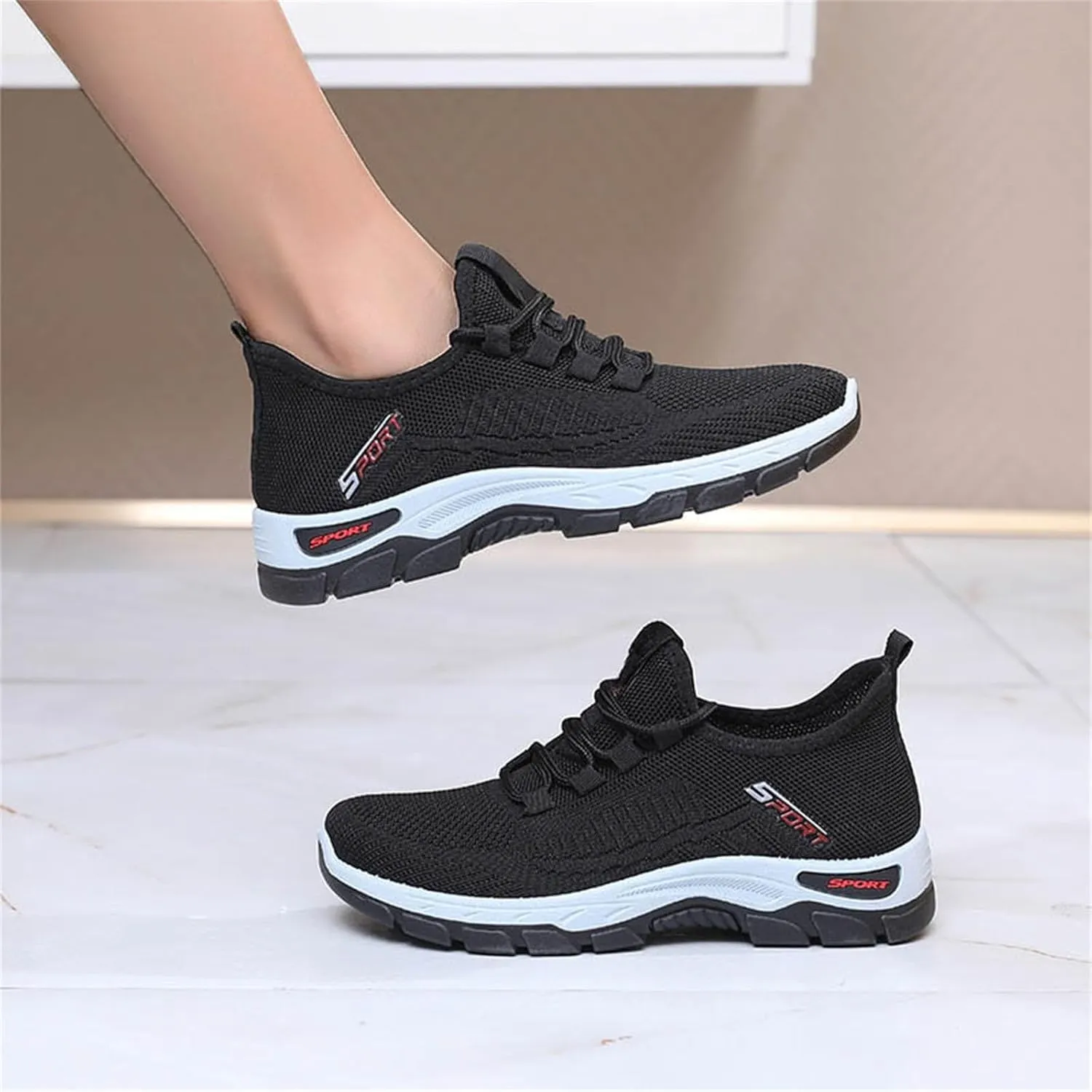 Ortho Running Shoes for Women Men Plantar Fasciitis Orthopedic Sneakers,Lightweight Breathable Mesh Knitted Hiking Shoes,Outdoor Arch Support Tennis Athletic Non Slip Sneakers with Wide Toe Box